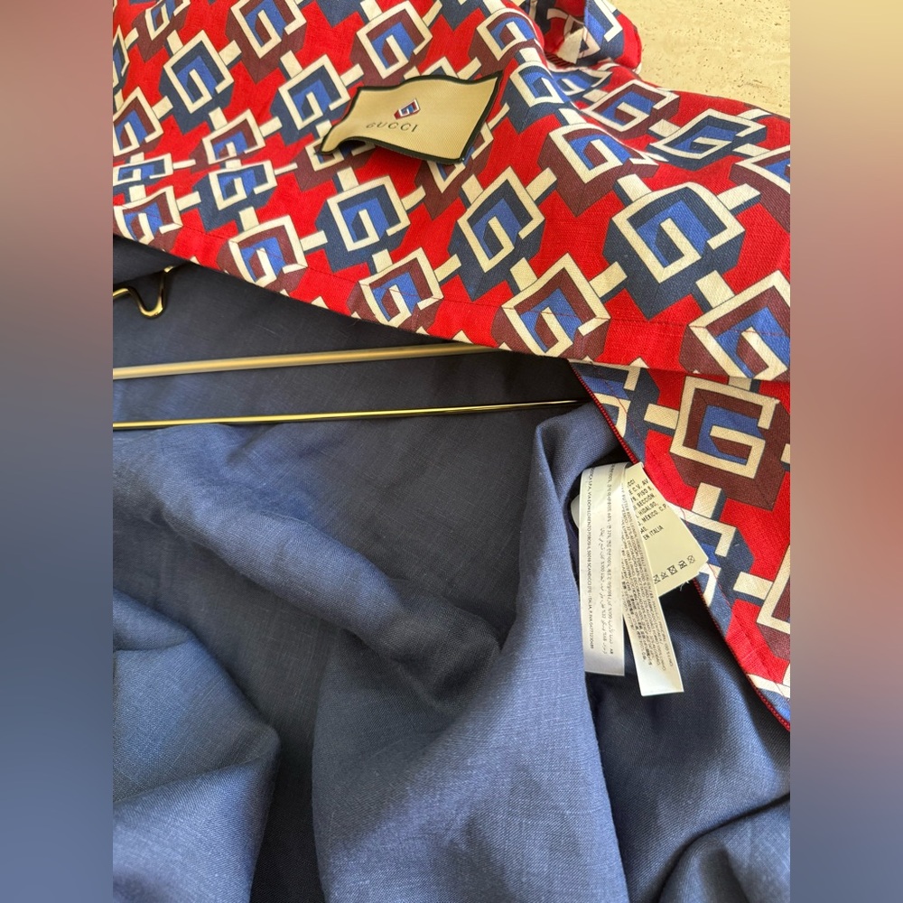 NWT GUCCI  G Geometric Travel Linen Garment Bag Minaudière  Unisex 27”x43” - Picture 13 of 16